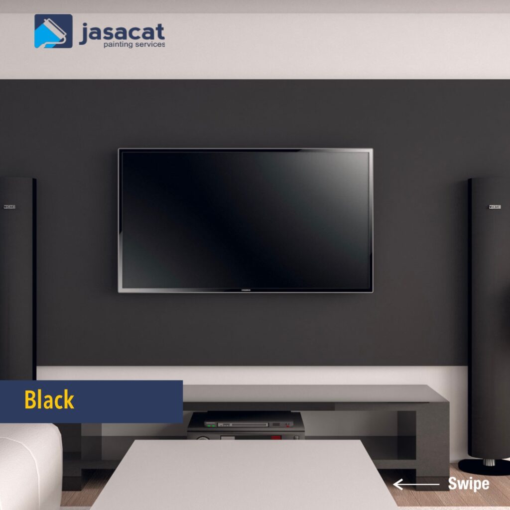 Pilihan warna cat backwall TV