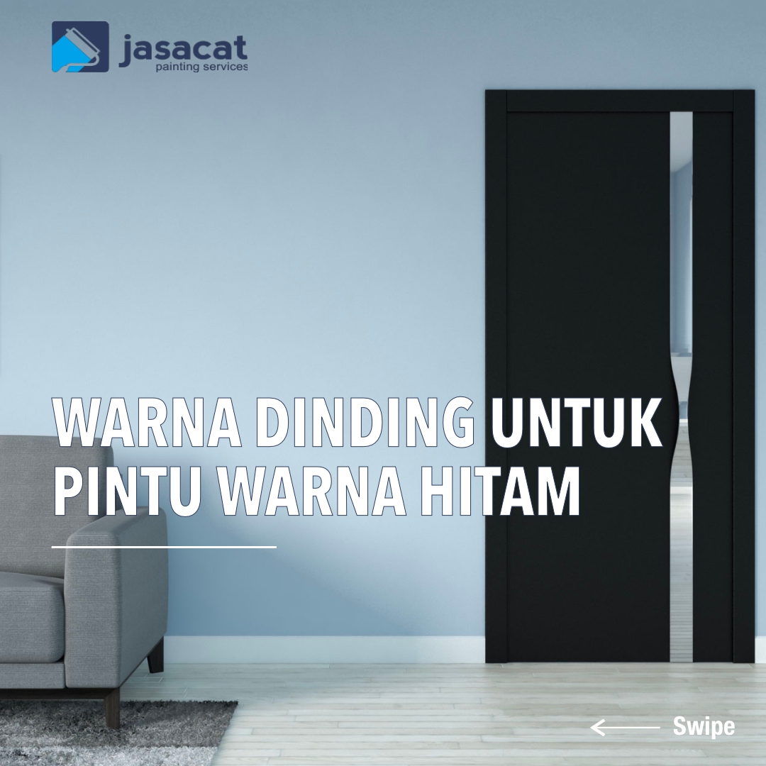 warna dinding pintu warna hitam