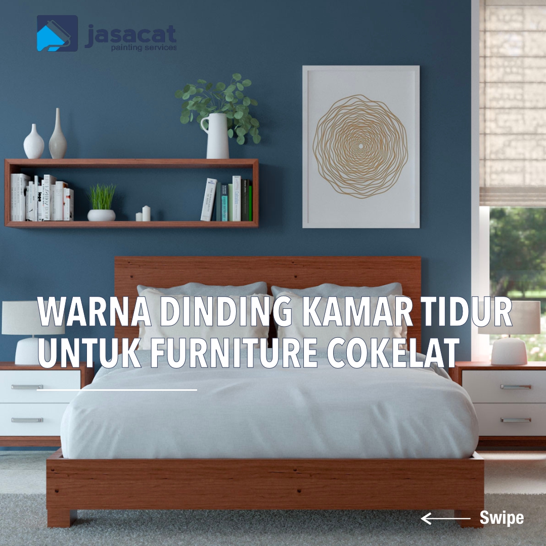 warna dinding kamar tidur furniture cokelat