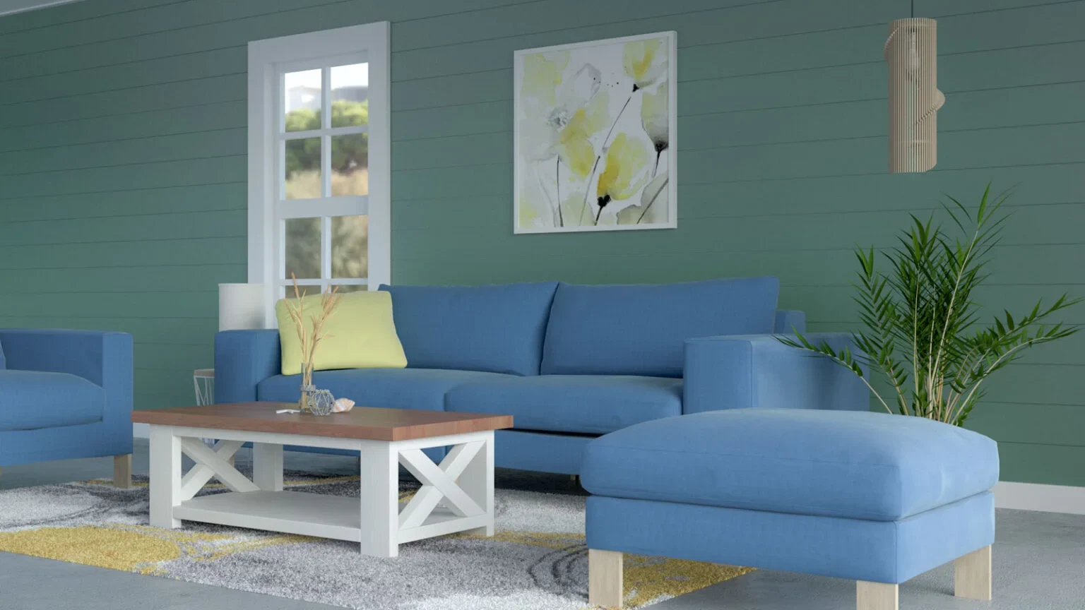 Warna Cat Dinding yang Cocok untuk Furnitur Warna Biru