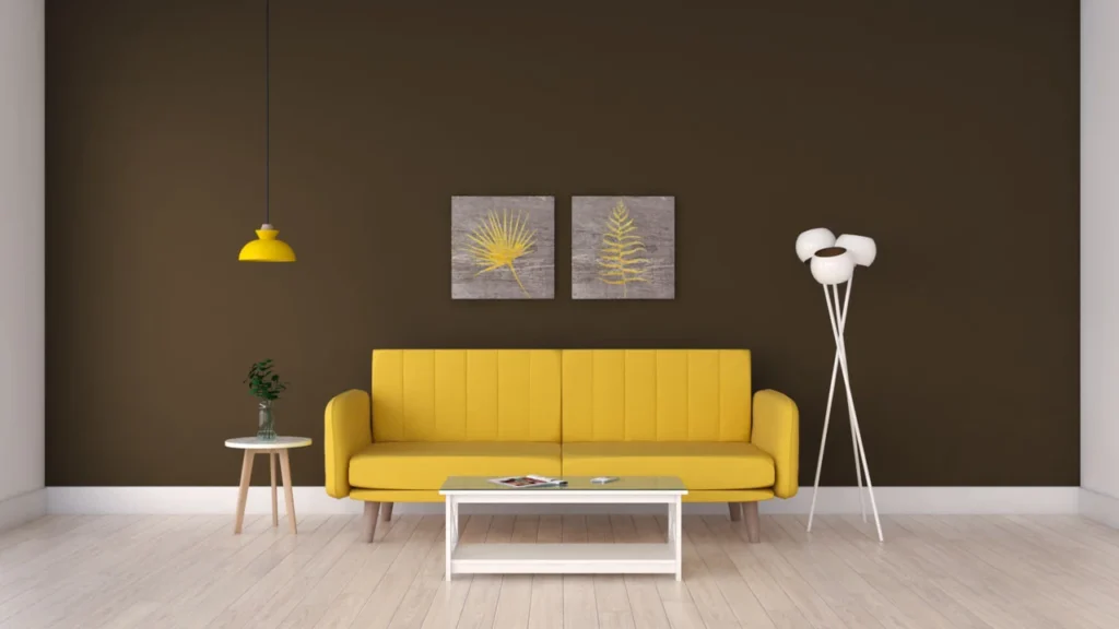 Warna Dinding Sofa Kuning