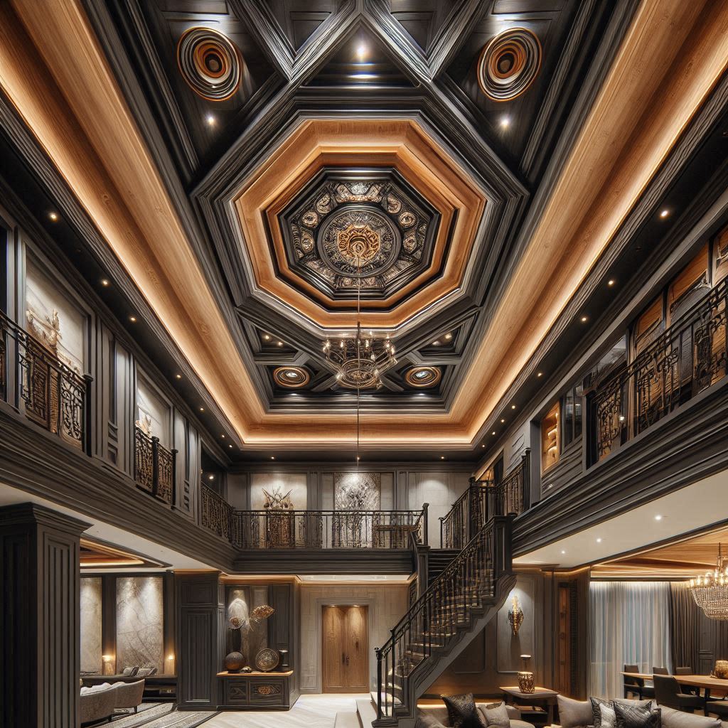Desain Cat Langit-Langit Rumah Luxury Bergaya Industrial