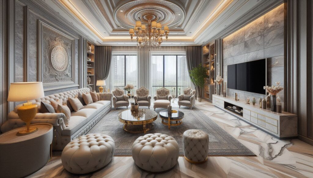 Interior Efek Stone Finish