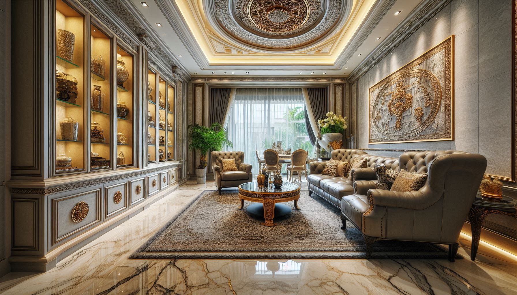 Cat Interior dengan Efek Stone Finish untuk Hunian Eksklusif