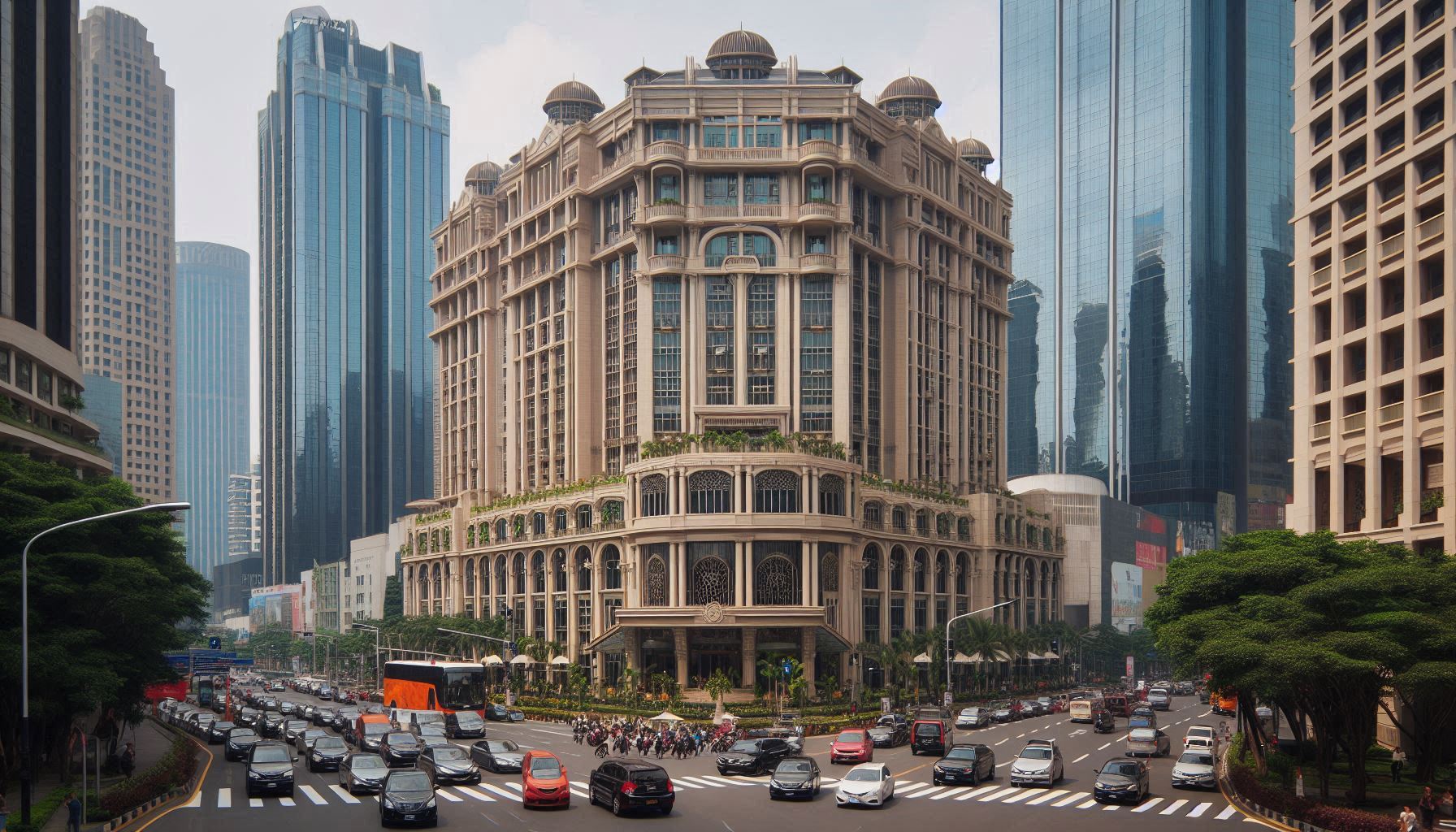 Pengecatan Fasad Hotel Bintang 5 di Menteng, Jakarta Pusat
