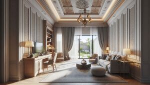 Cat Interior Bertekstur Lembut untuk Villa di Jagakarsa