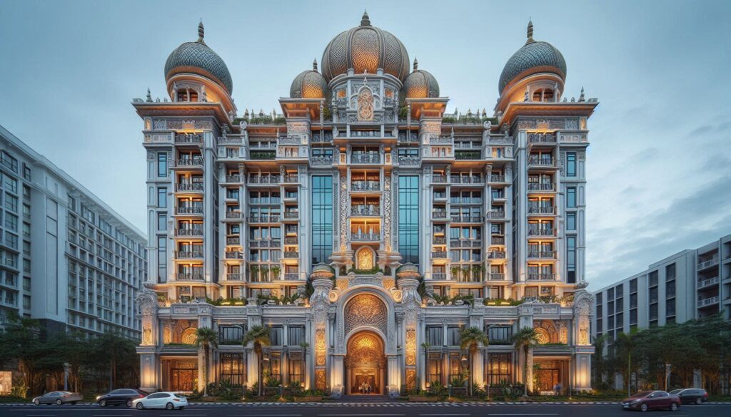 pengecatan fasad hotel