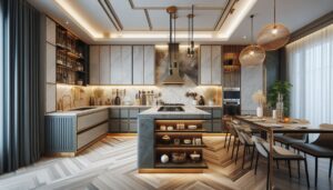 Inspirasi Warna Lux untuk Dapur Berdesain Kontemporer