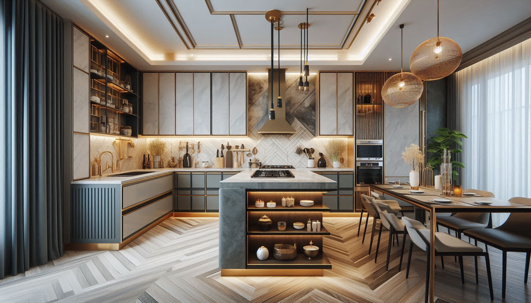 Inspirasi Warna Lux untuk Dapur Berdesain Kontemporer