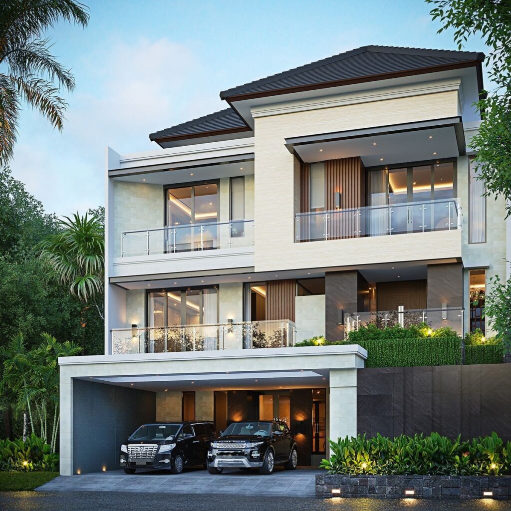pengecatan rumah tiga lantai Kampung Rambutan