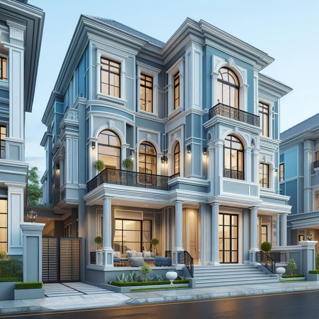 pengecatan rumah tiga lantai Kampung Rambutan