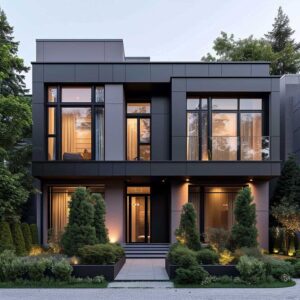 Eksterior Rumah Bekasi Barat dalam Palet Monokrom Modern