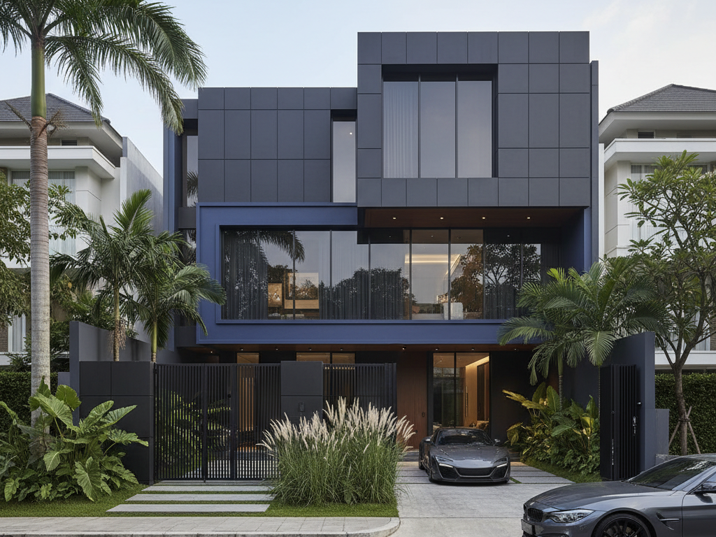 pengecatan eksterior Kebayoran